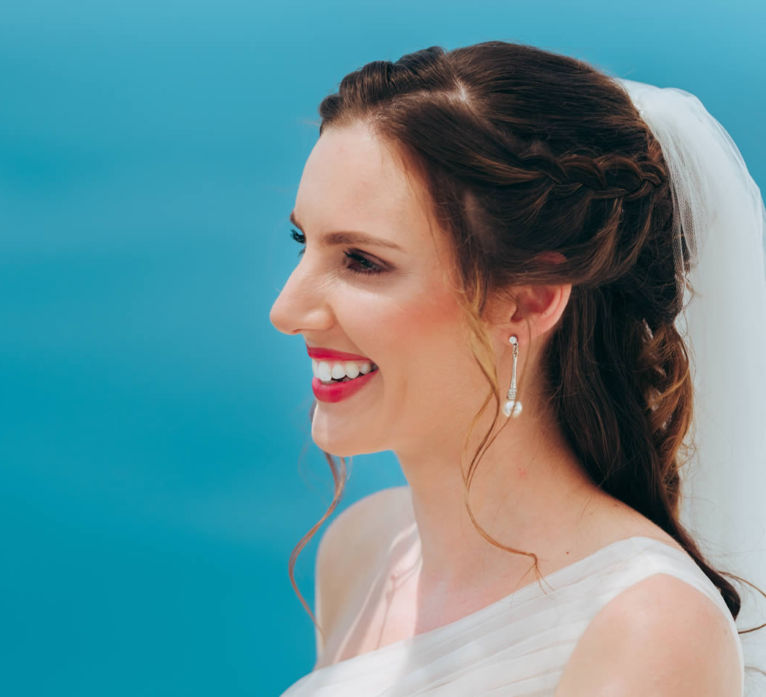 Santorini Bridal Hairstyles & Bridal Makeup (1)